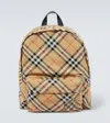 Burberry Check Pattern Backpack With Front Pocket