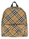Burberry Backpack Checked Fabric Adjustable Straps