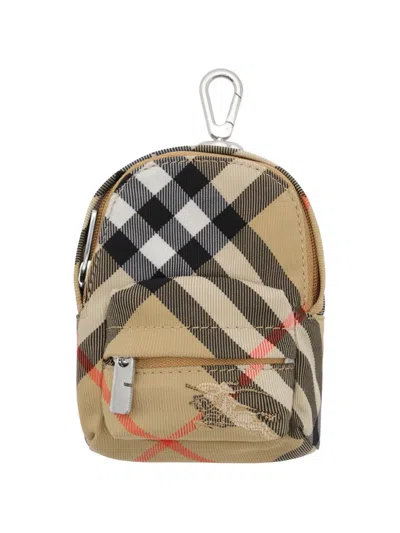 Burberry Check Backpack Charm In Multi