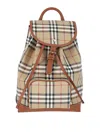 Burberry Check Backpack In Sand