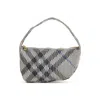 Burberry Check Baguette Bag Women In Grey