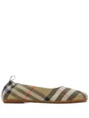 Burberry Ballerina Beige Check Pattern In Brown