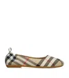 Burberry Ballerina Beige Check Pattern In Neutral