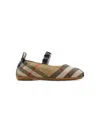 Burberry Check Ballet Flats In Neutrals