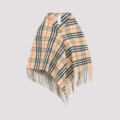 Burberry Check Bandana Scarf In Burgundy