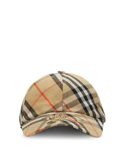 Burberry Check Baseball In Black