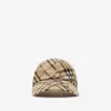 Burberry Men's Check Cap In Alabaster