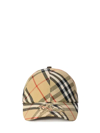 Burberry Vintage Check Baseball Cap In Sand