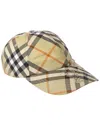 Burberry Bias Check Baseball Hat In Beige