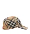 Burberry Kid's Check Baseball Cap In Brown