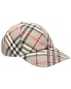 Burberry Check Baseball Cap In Gray
