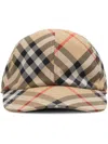 Burberry Check Baseball Cap In Neutrals