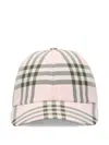 Burberry Check Cap Hats Pink In Pink