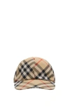Burberry Plaid Baseball Cap In Sand