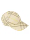 Burberry Check Baseball Cap In Wheat Ip Check