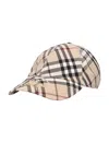 Burberry Check Baseball Cap In Neutral