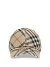 Burberry Men Check Baseball Hat In Neutral