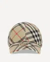 Burberry Men Check Baseball Hat In Brown