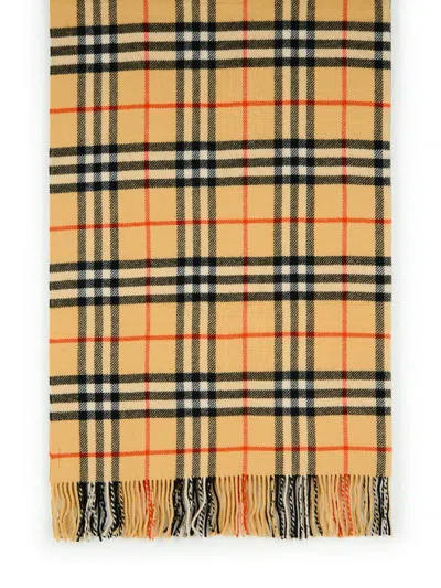 Burberry 'check' Beige Cashmere Blend Blanket Men