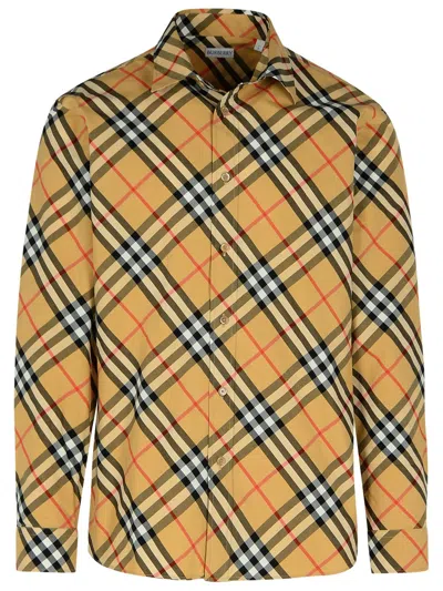 BURBERRY CHECK BEIGE COTTON SHIRT