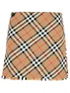 Burberry Women Embroidered Twill Mini Skirt In Beige