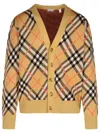 Burberry Embroidered Stretch Wool Blend Cardigan