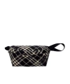 Burberry Check Belt Bag In Black