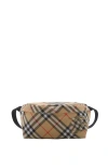 Burberry Check Pattern Messenger Bag With Adjustable Strap In Multi