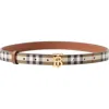 Burberry Vintage-check Print Belt In Gold