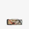 Burberry Checked Belt In Sand