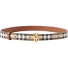 Burberry Vintage-check Print Belt In Vcheck/l Gold