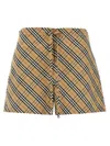 Burberry Check Bermuda And Short Multicolor