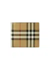 Burberry Check Printed Bi-fold Wallet In Multi