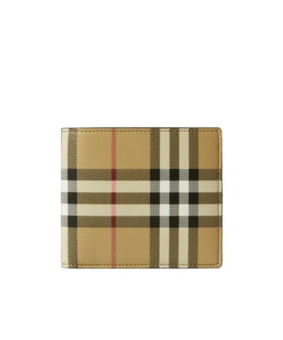 BURBERRY BURBERRY CHECK PRINTED BI-FOLD WALLET