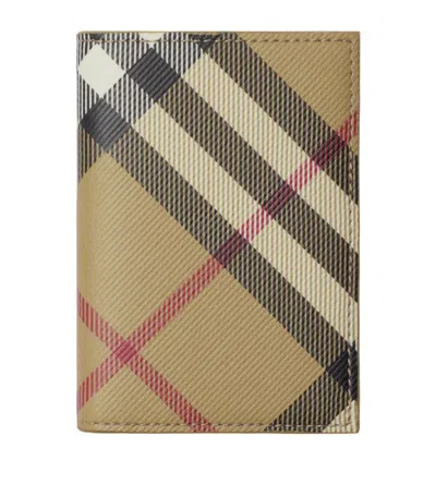 Burberry Check Bifold Card Holder In Brown