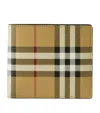 Burberry Check Printed Bi-fold Wallet In Beige