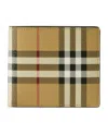 Burberry Check Printed Bi-fold Wallet In Gray