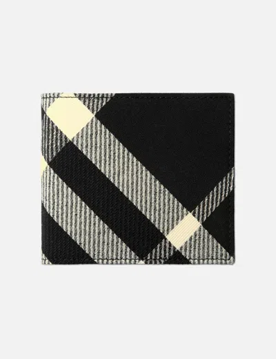 Burberry Check Bifold Wallet In Black/calico