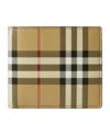 Burberry Check Printed Bi-fold Wallet In Brown