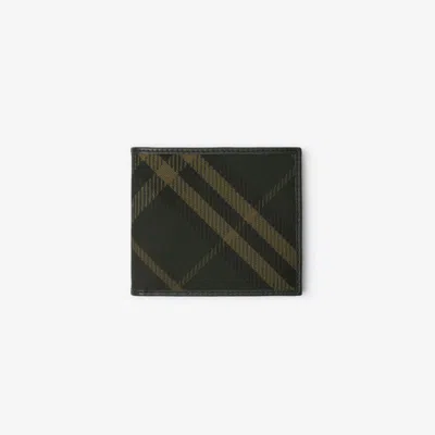 Burberry Check Bifold Wallet In Shadow