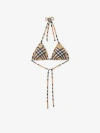 Burberry Cobb Vintage Check Triangle Bikini In Sand