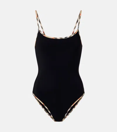 Burberry Check Bikini In Black