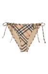 Burberry Check Triangle Bikini Brief Tie Side Straps In Multi