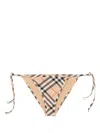 Burberry Checked Bikini Bottoms In Neutrals