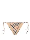 Burberry Checked Bikini Bottoms In Nude