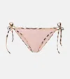 Burberry Women Bikini Bottoms With Checked Edges In Pink