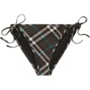 Burberry Dark Brown Check Bikini Bottom In Snug