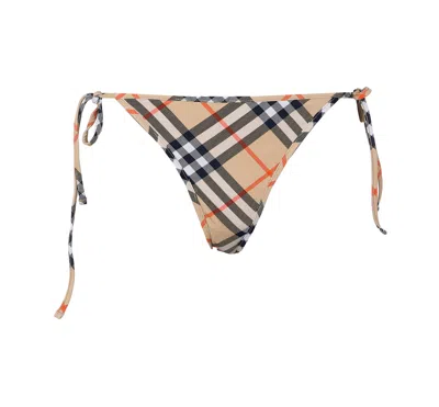 Burberry Check Bikini Slip In Multi