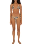 Burberry Check Bikini Top In Multi