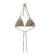 Burberry Cobb Vintage Check Triangle Bikini In Yellow